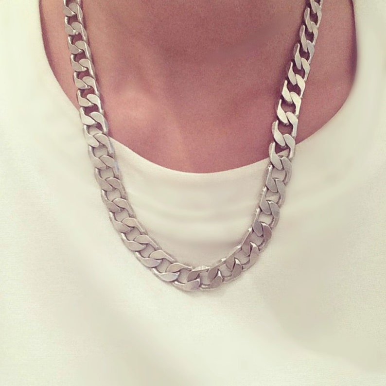 Curb Chain Stainless Steel Necklace for Men 13mm Curb Men Etsy