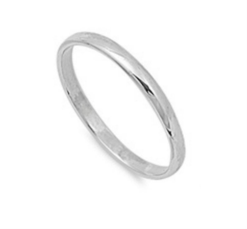 Dainty Ring Guard Size 3 2mm Plain Wedding Band Toe Ring Minimalist 925 Toe Ring Sterling Silver Toe Ring Plain Wedding Band