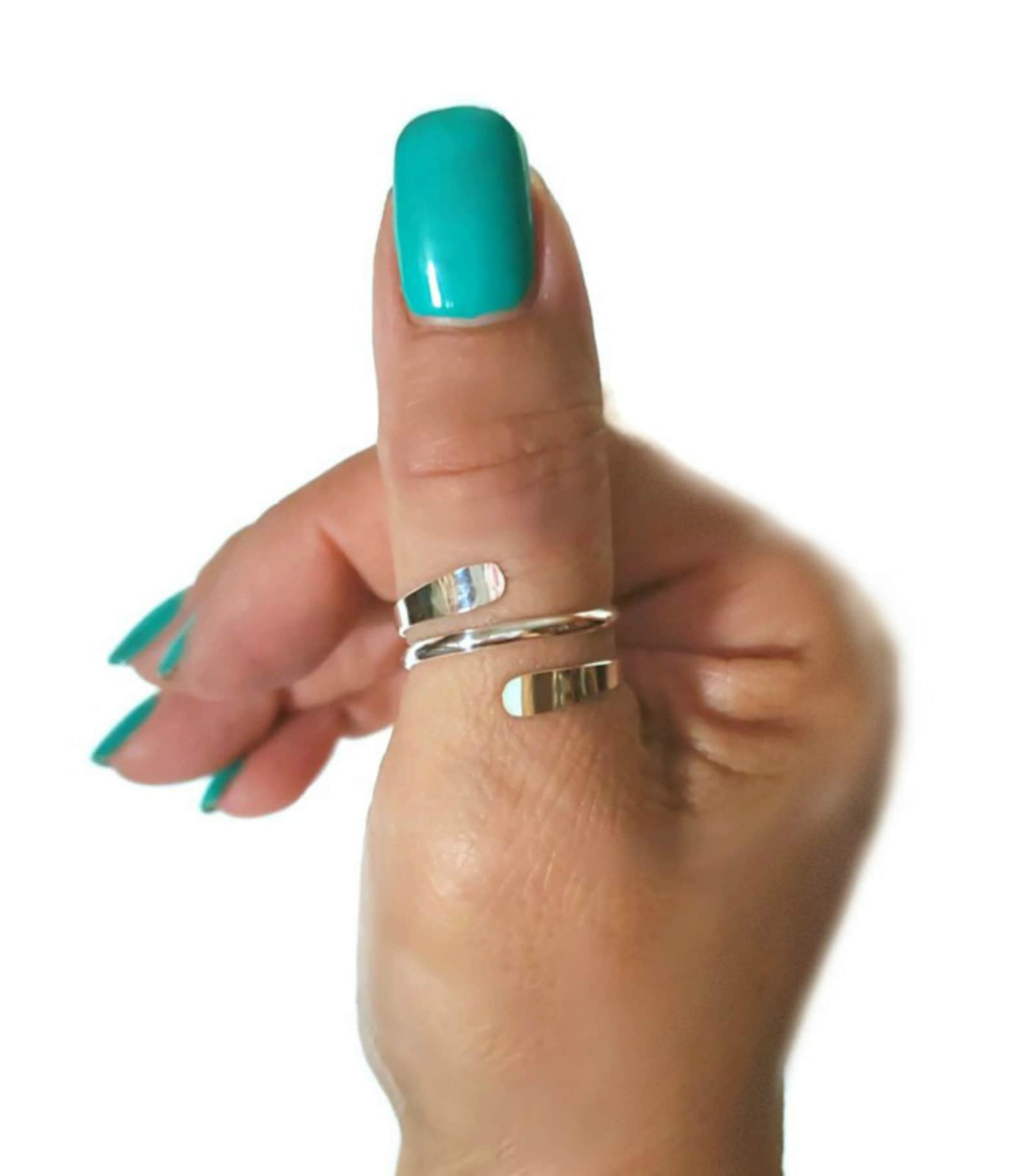 Anillo del pulgar anillo del pulgar de plata de ley bobina Etsy