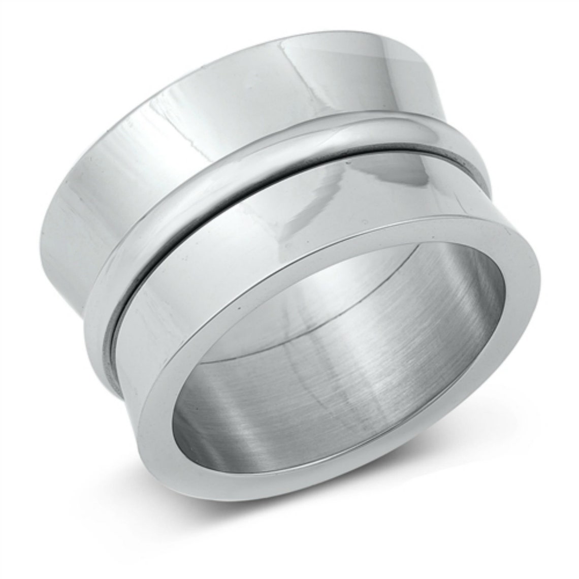 Ring for Men Silver Thumb Ring Stainless Steel Men's Etsy UK