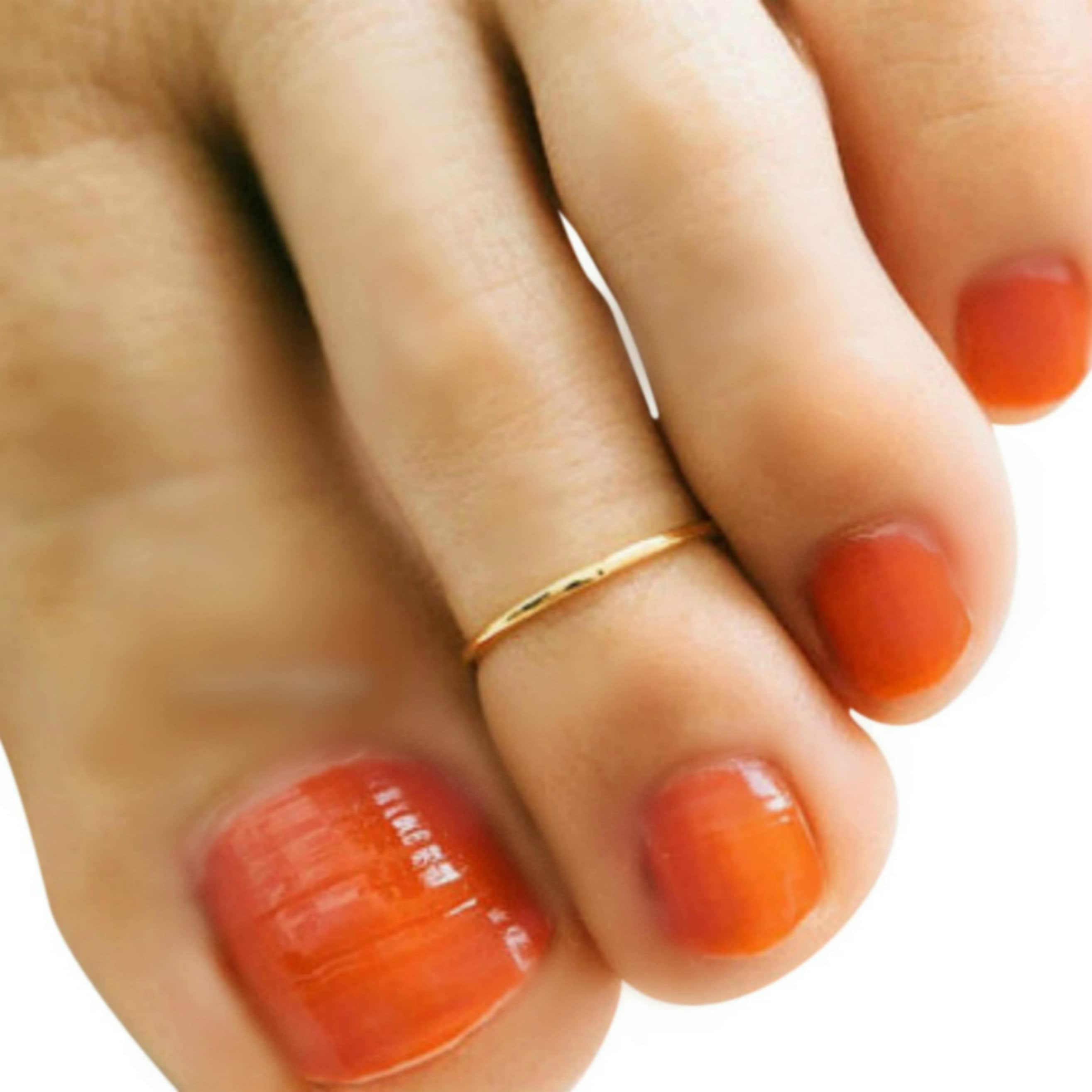 Gold Toe Ring, 14k Gold Filled 2 Rings, Toe Rings Adjustable, Toe Rings for  Women, toerings #goldtoerings #adjustabletoerings