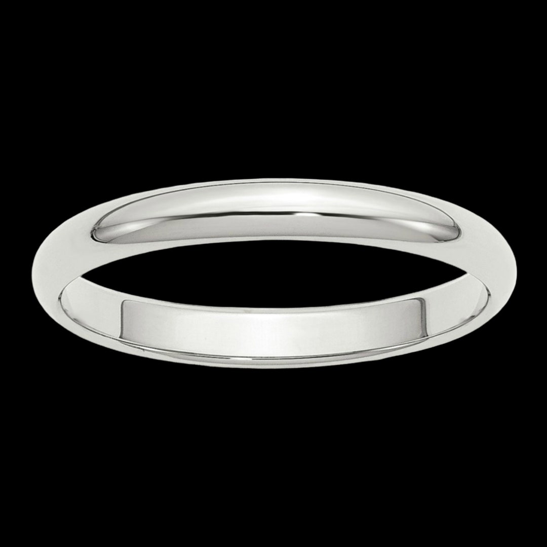 3mm Sterling Silver Plain Wedding Band Thumb Ring 925 Simple Wedding