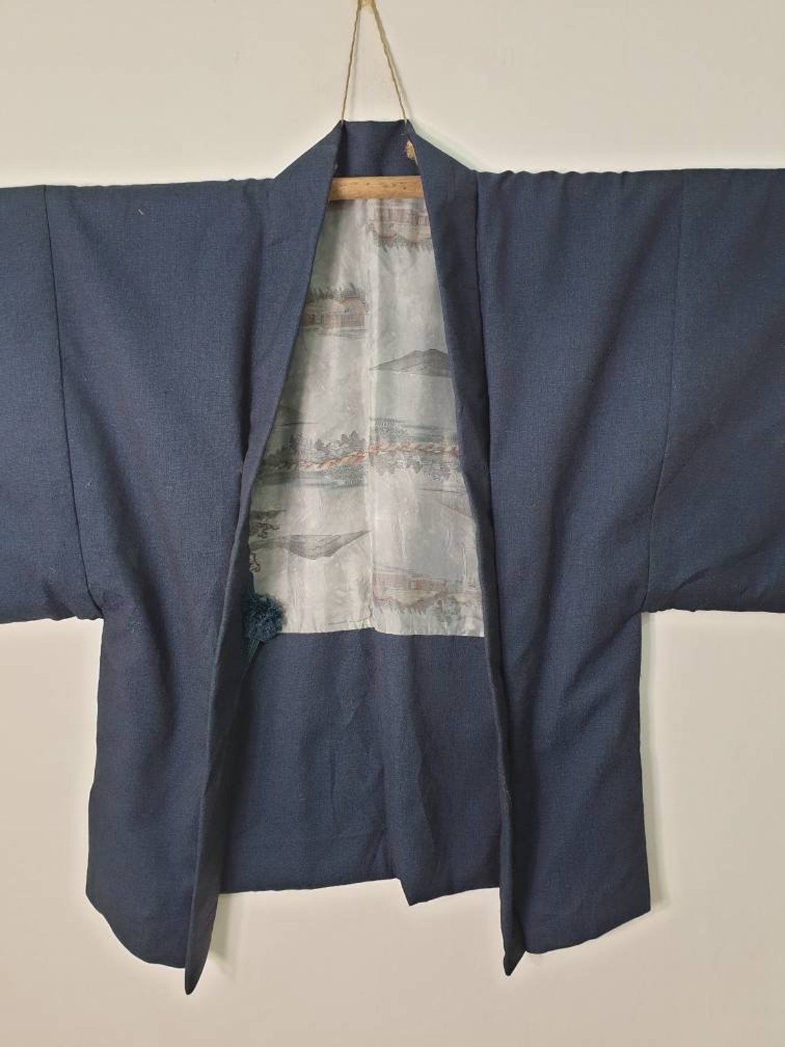 Japanese Mens Montsuki Haori Kimono Scenery View Japan | Etsy