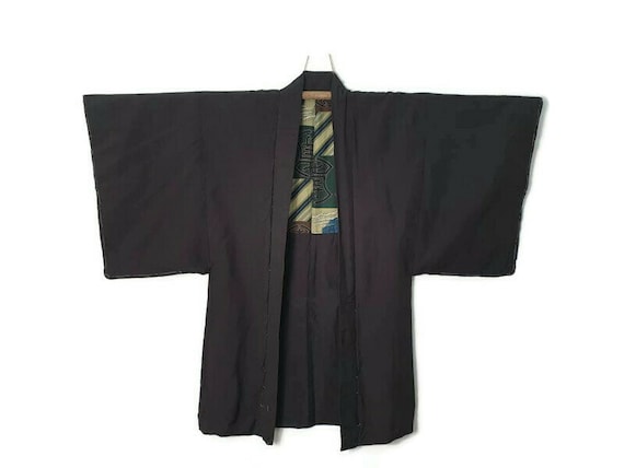 Japanese Mens Montsuki Haori Kimono 