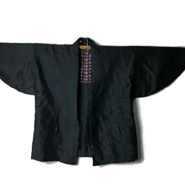 Japanese Silk Haori Noragi uppawari Kimono Jacket JF8