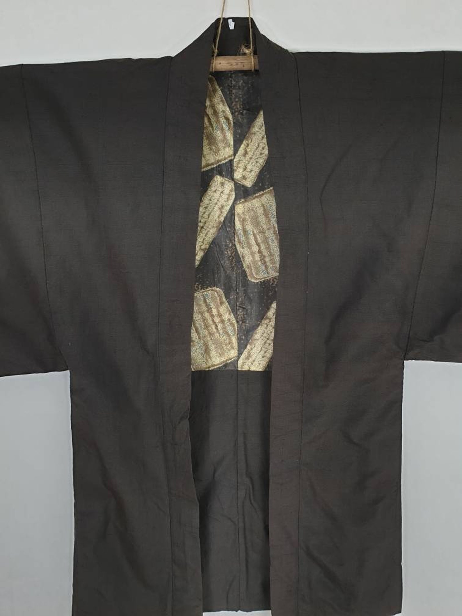 Japanese Brown Haori Montsuki Mens Kimono Oversized Kimono - Etsy