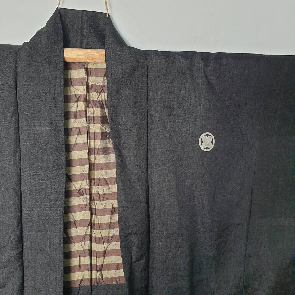Japanese Black Silk Montsuki Haori Kimono Jacket Japan - Etsy