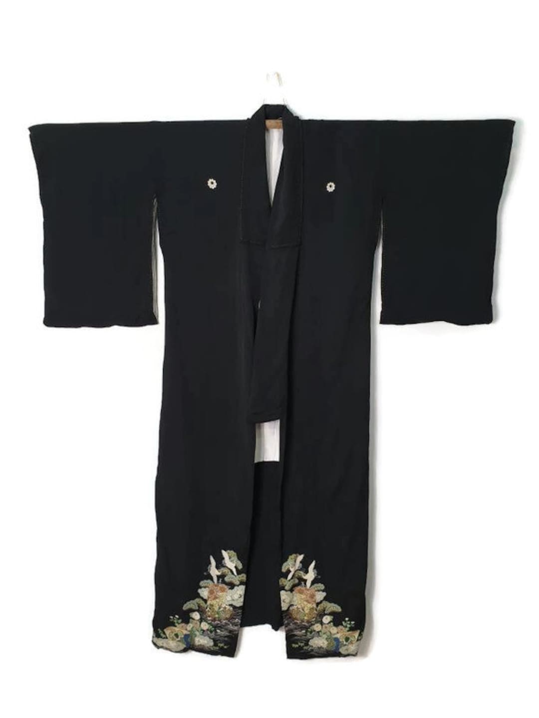 Japanese Black Silk Tomesode Yukata Kimono Jacket Japan - Etsy