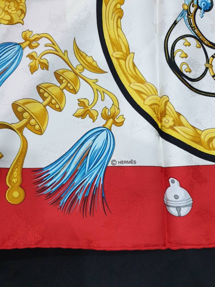 Authentic Hermes Silk Jacquard Scarf Plumes et Grolets By | Etsy