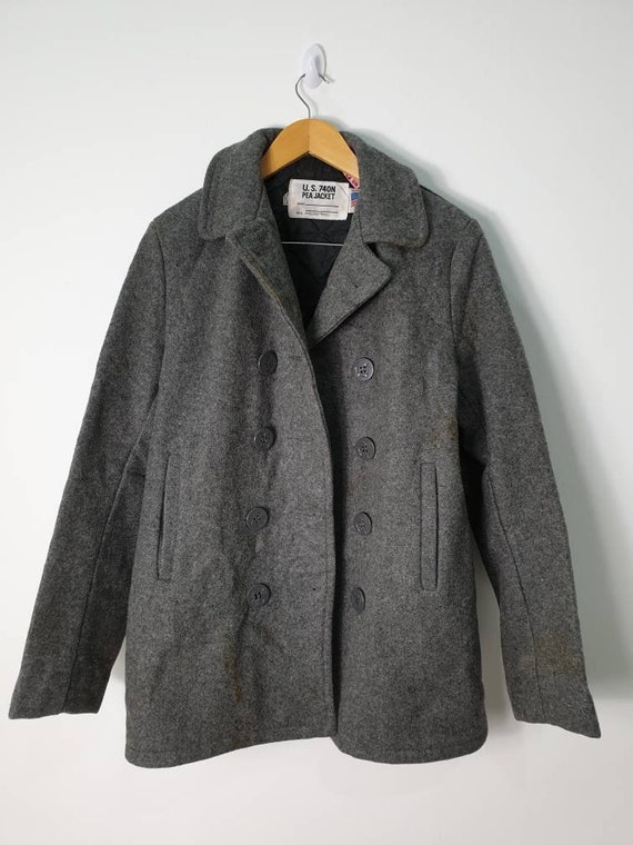Vintage Schott US 740 N Overcoat Parka Wool Pea Jacket Schott - Etsy