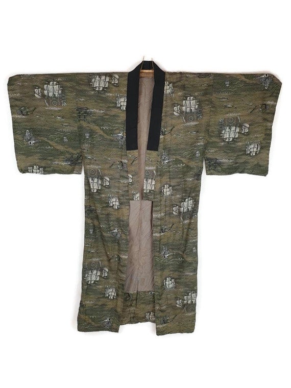 Japanese Kimono Yukata Unisex Scenary Kimono Vinta