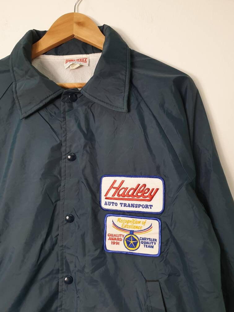 Vintage Hartwell Coach Jacket 90s 80s Style Windbreaker Size L | Etsy