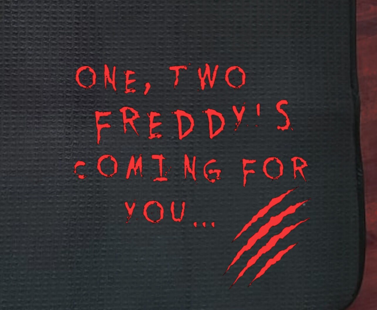 One, Two Freddy's Coming for You Inspired Dish Drying Mat 18x24 Dish Mat  Horror 