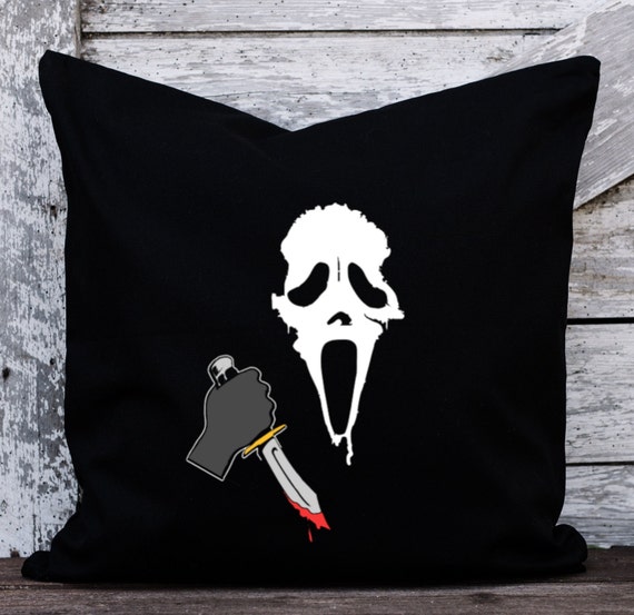Ghostface Pillow Cover 18x18 Ghostface Pillow Cover Horror Pillow