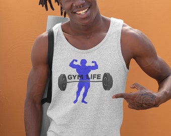 ジムライフ、ジムタンクトップ、ワークアウトタンク、フィットネスタンクトップ、メンズタンクトップ