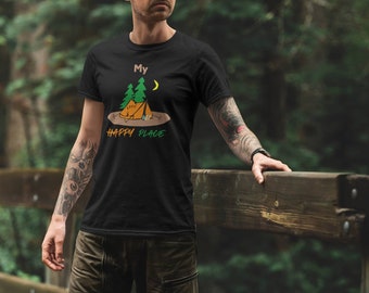 My Happy Place Camping T Shirt, Camping Shirts, Outdoor T Shirt, Camping Lovers T Shirt, Outdoor Lover