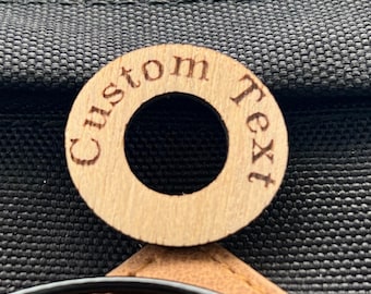 Charms for Keychain Wood Washer Token 1 Inch Round - Custom Engraved