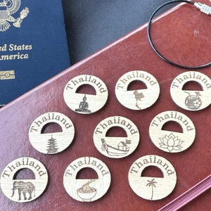 Thailand Keychain – Thai Elephant Travel Gift, Trip to Thailand Souvenir Charm