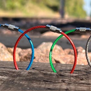 Extra Stainless Steel Wire for Keychains - 6 Inch keyring loop, 8 Inch Wires for keychain