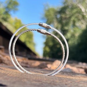 Silberner Edelstahldraht - 15,2 cm (15,2 cm) Twist zum Öffnen und Schließen für DIY-Projekte, langlebiger Basteln Draht, Schmuckherstellung