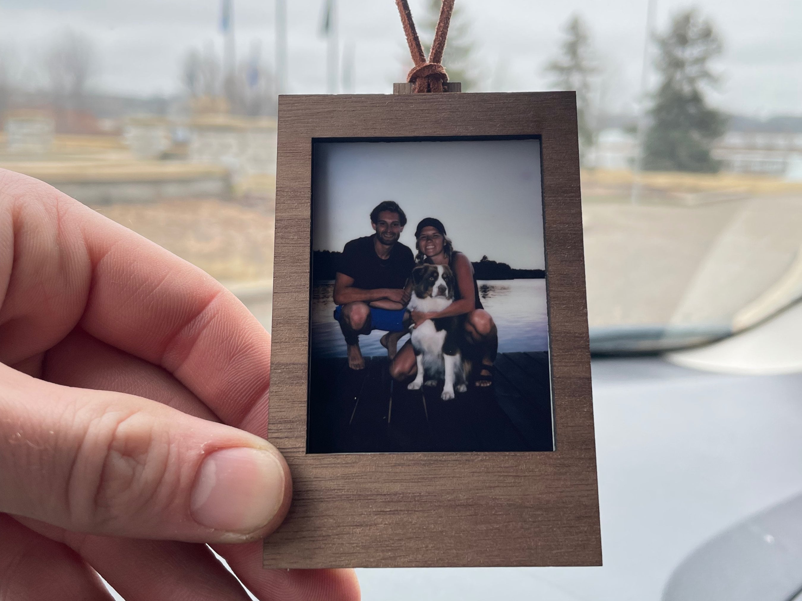 2 Pack Magnetic Car Vent Photo Holders - Display Polaroid & Wallet Size Pictures In Your Car Or Home