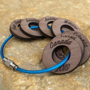 Travel Tokens Zipper Pull Schlüsselanhänger - Perfekte Geschenke für Menschen, die Reisen | Travel Lover Accessoire und einzigartiges Design