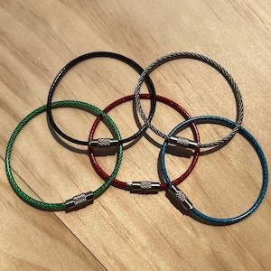 Extra Stainless Steel Wire for Keychains - 6 Inch keyring loop, 8 Inch Wires for keychain