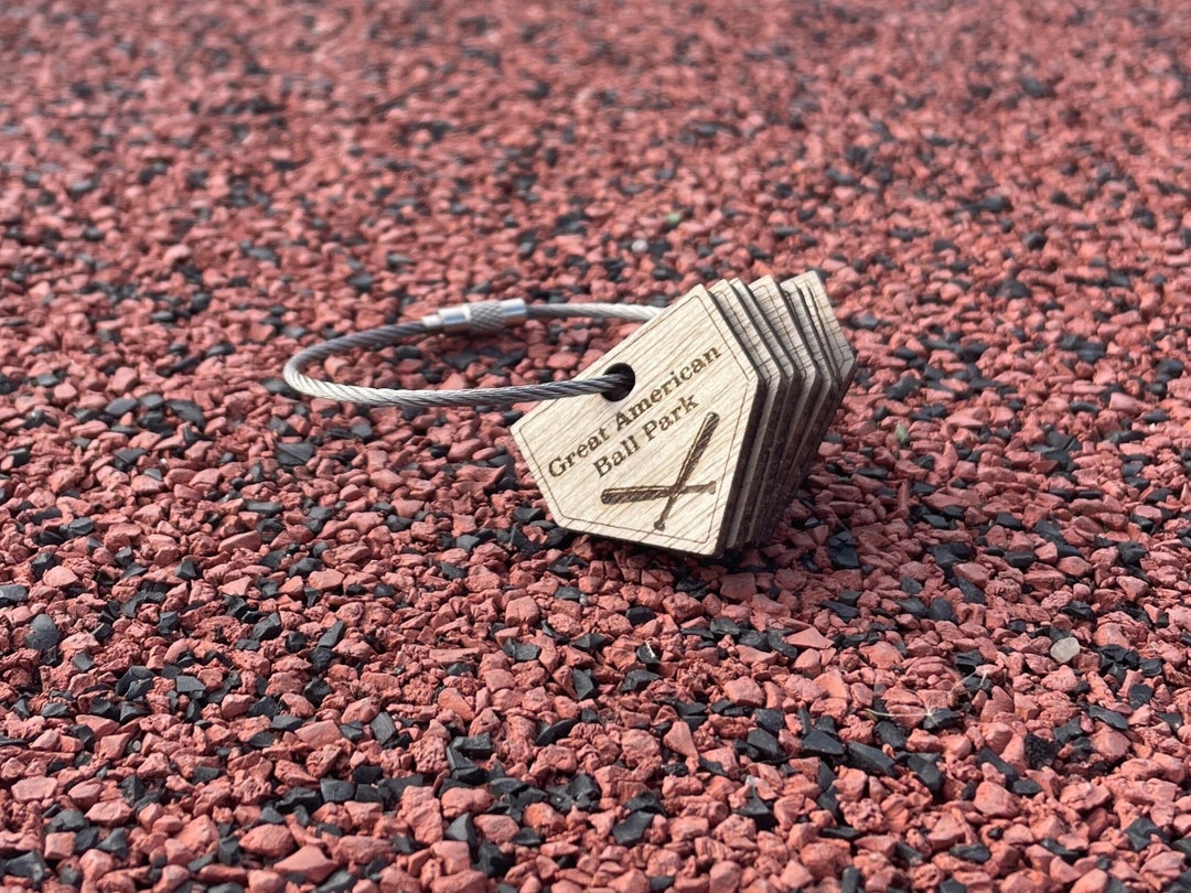 Baseball Keychain, Personalized MLB Home Plate Ballpark Tracker, Major