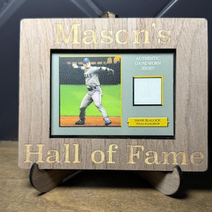 Displaystandaard sportkaart – houder frame honkbal, gepersonaliseerd gegraveerd cadeau