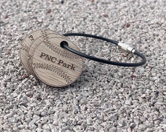 Personalized Baseball Keychain, MLB ballpark tracker, Major League Baseball Stadium