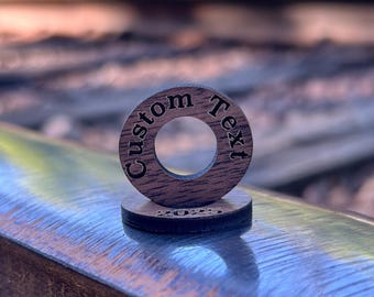 Custom Engraved Travel Tokens, Personalized Country Washer Rings for Keychains & Collectors, Add-On Travel Disc Charms