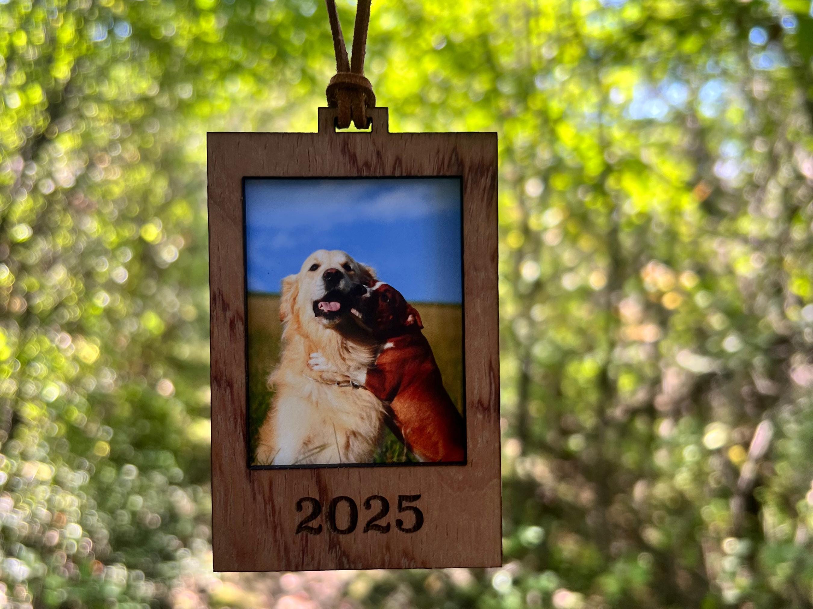 Cadre Photo Voiture Personnalisé Suspendu – Pendentif Miroir Auto Gravé Avec Photo, Cadeau Unique Famille Amour Animaux, Décoration Rétroviseur Voiture