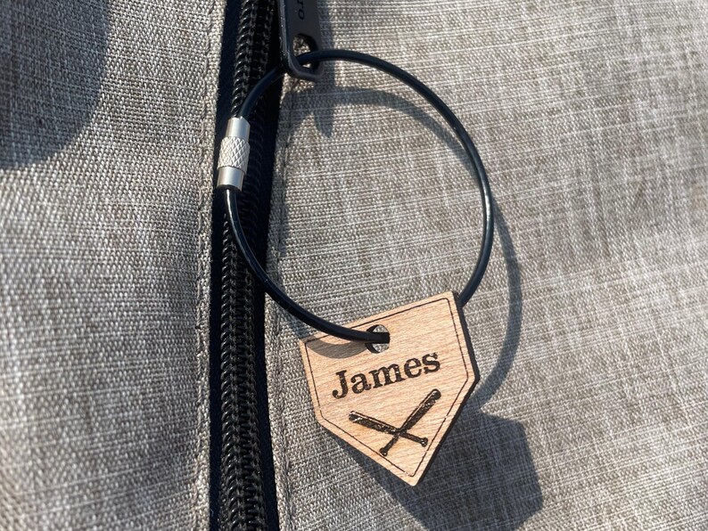 Personalized MLB Home Plate Ballpark Tracker & Baseball Keychain Custom