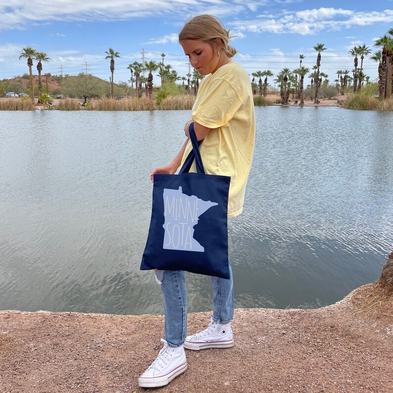 Minnesota Tote Bags Mn Souvenir Tote Bags for the Lake Etsy