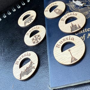 Russia Keychain – Moscow Travel Gift, Russian Souvenir Washer, Trip to Russia Keepsake