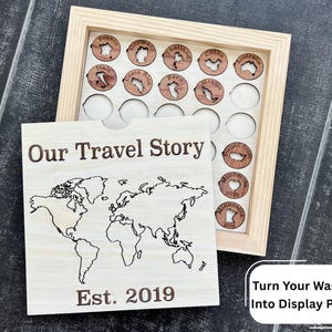 Personalized Travel Token Keychain Backpack tag Country visited travelers gift Custom travel disc Key chain travel keepsake image 20