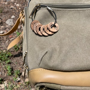 Personalized Travel Token Keychain Backpack Tag Country Visited ...