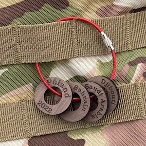 Deployed Soldier Keychain, Personalized Military Gift, Deployment Overseas Keepsake, Custom Keychain for Him or Her