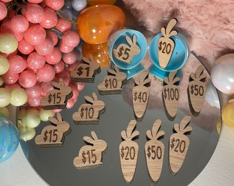 Easter Bunny Egg Hunt Tokens, Custom Easter Egg Fillers Tokens, Easter Activity, Happy Easter, Easter Egg Decor