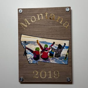 Family Photo Frames Gift Ideas For Travelers State or Country Picture Hanger Frames  4x6 Custom Engraved