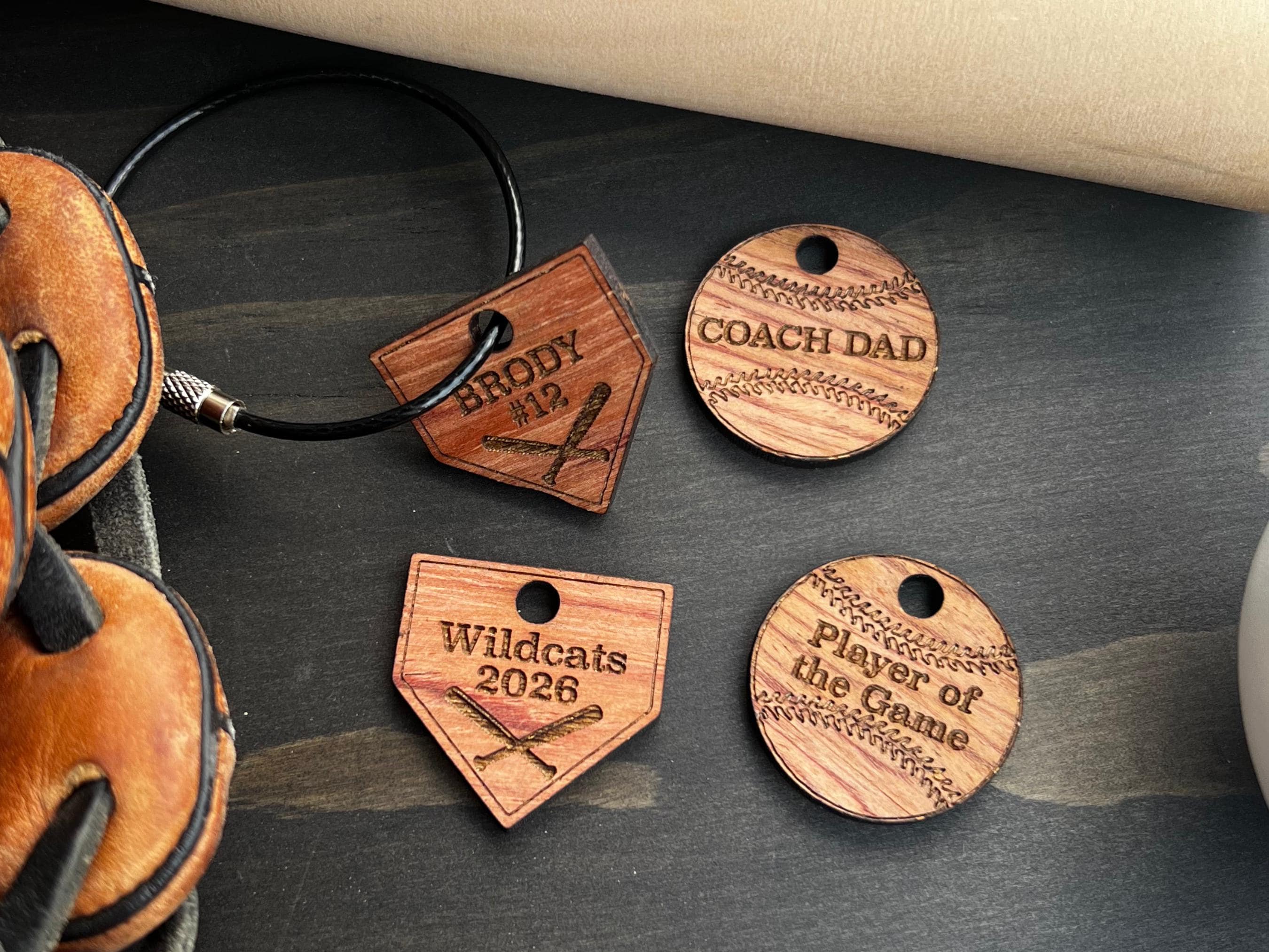 MLB Stadium Tracker Keychain, Personalized Baseball Home Plate