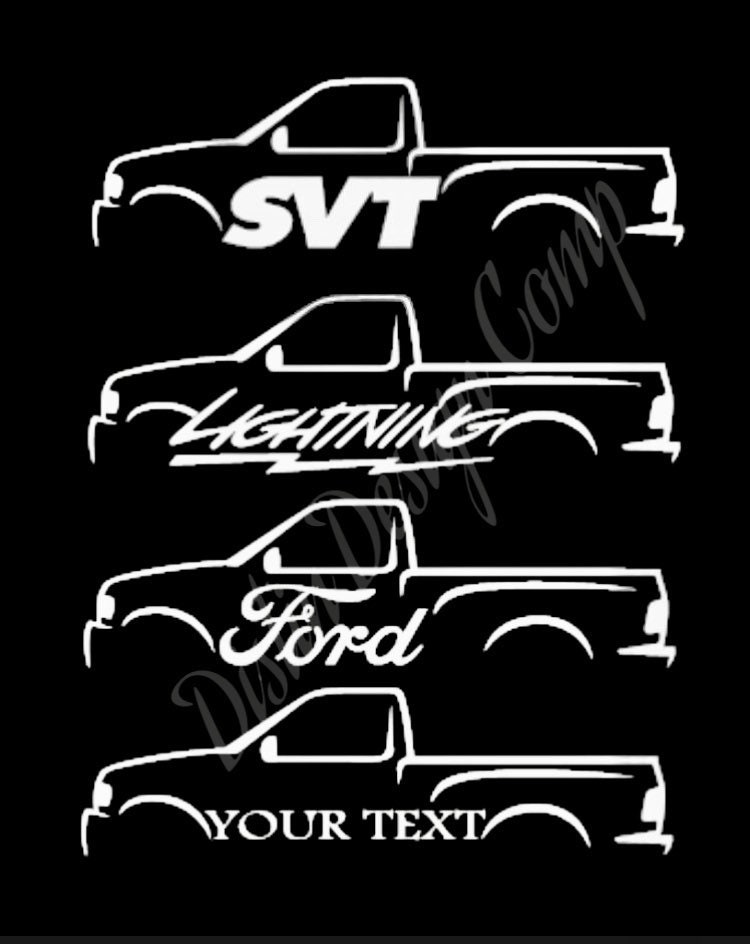 Ford Lightning Truck Decal Sticker Etsy