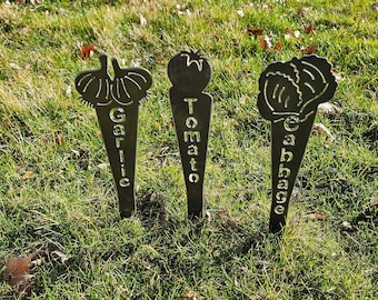 Garden Stakes, Vegetable Garden Stakes, Garden Markers, Plant Markers, Metal Garden Stakes, Garden Signs, Herb Garden Stakes, 49 options