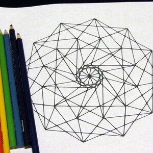Printable geometric mandala coloring page PDF | Number 30