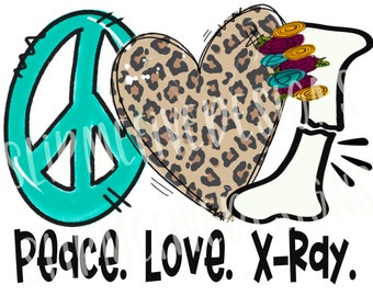 Download Free Peace Love X Ray Etsy SVG Cut Files