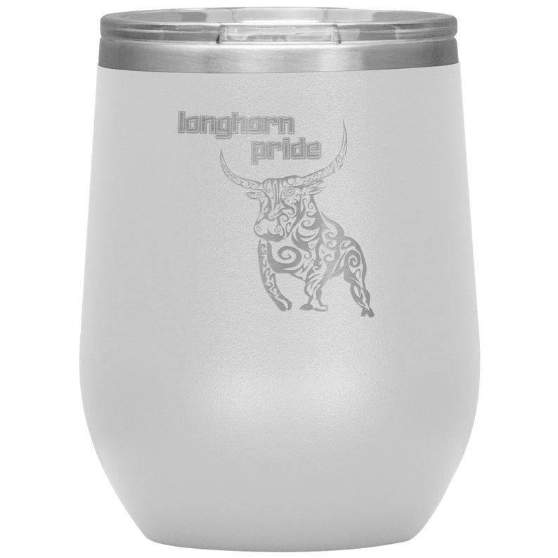 wine vacuum tumbler 12 oz Longhorn Pride