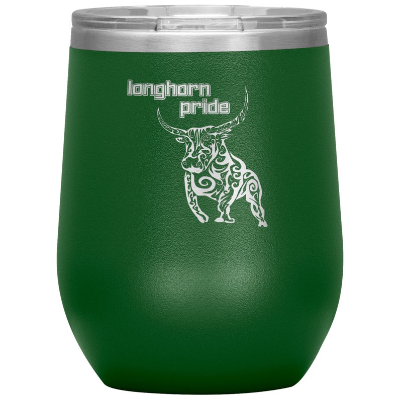 wine vacuum tumbler 12 oz Longhorn Pride