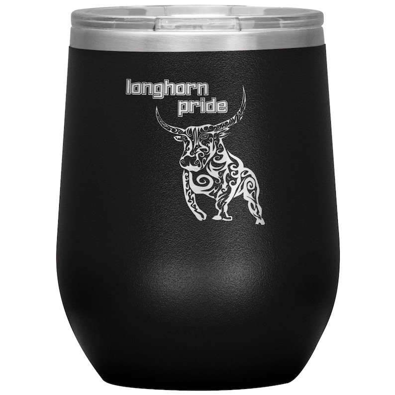 wine vacuum tumbler 12 oz Longhorn Pride