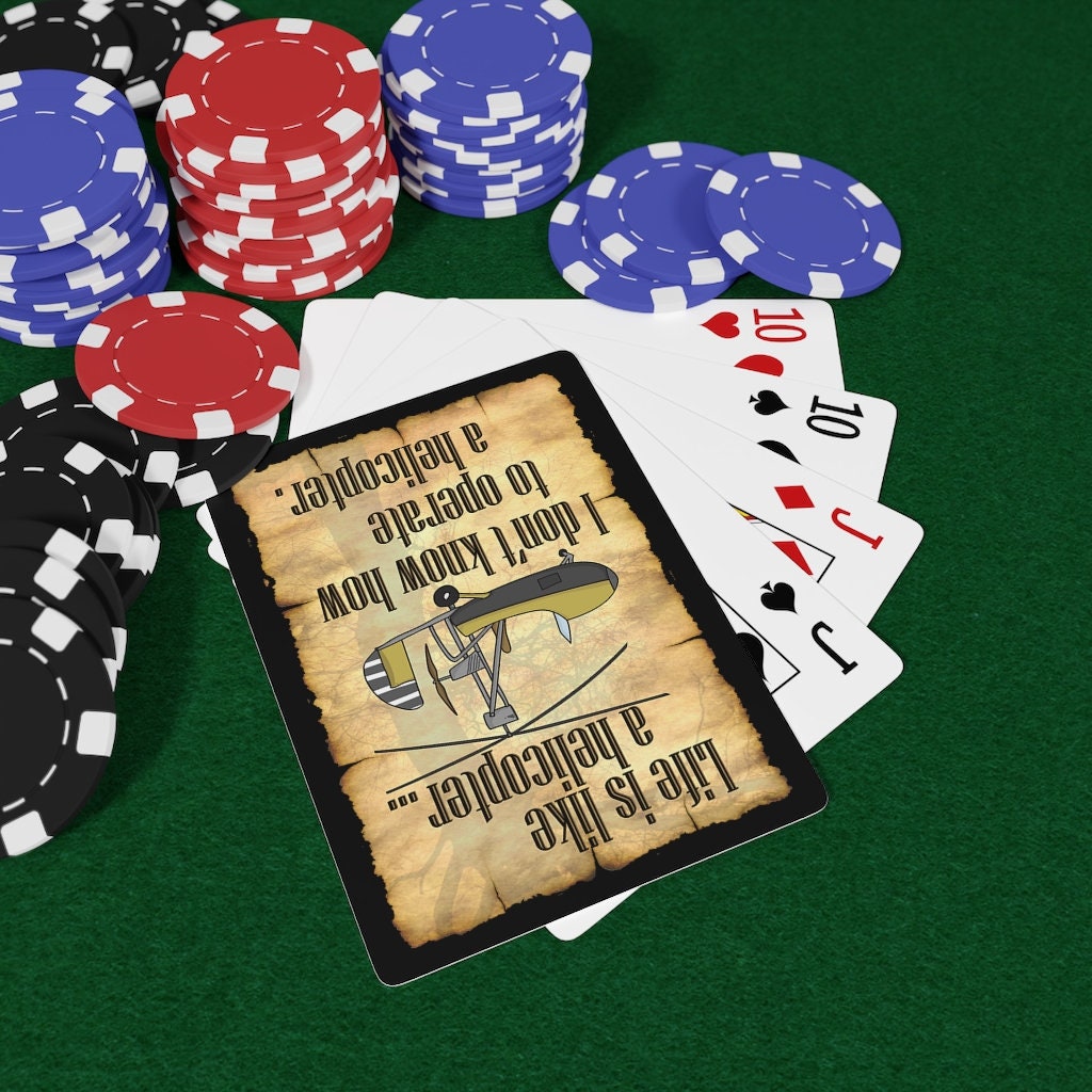 Life is Like a Helicopter Poker Playing Cards For - Etsy