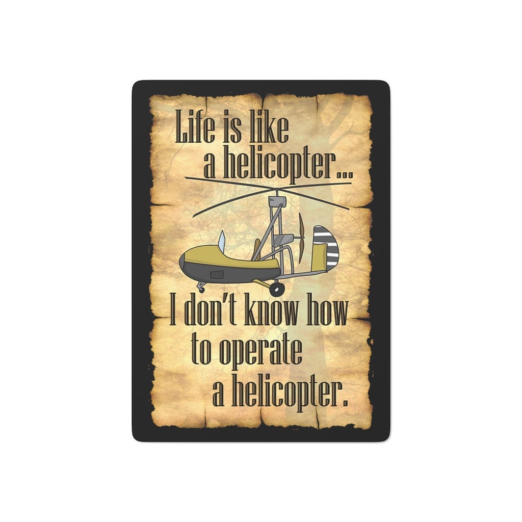 Life is Like a Helicopter Poker Playing Cards For - Etsy